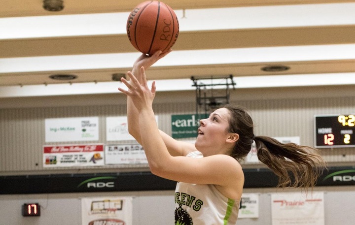 Mary Krause (6) contributed 6 points and 6 rebounds in the victory. Photo - Tony Hansen
