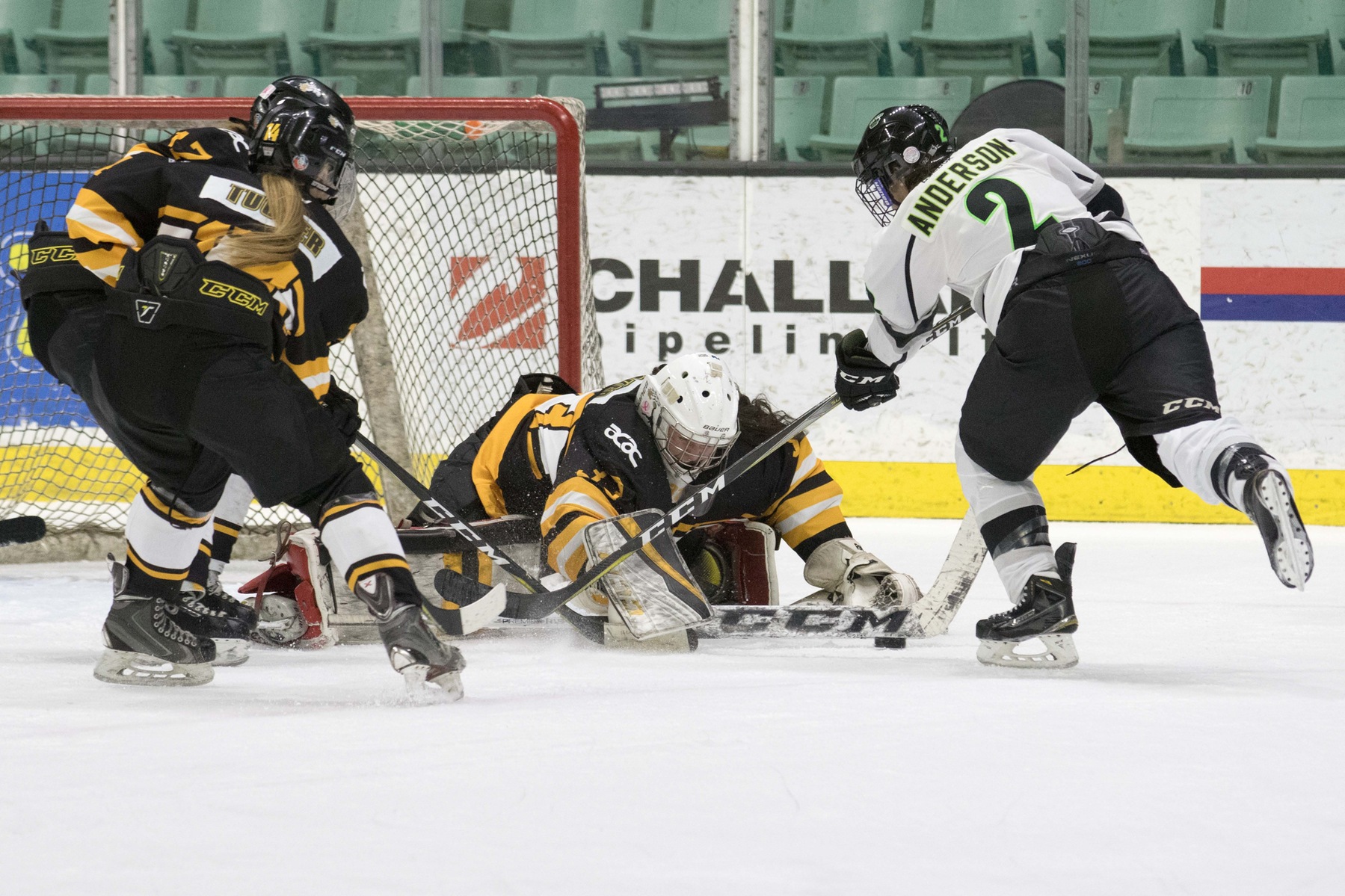 Cassidy Anderson (2) had several good scoring opportunities against the Broncos.  Photo - Tony Hansen